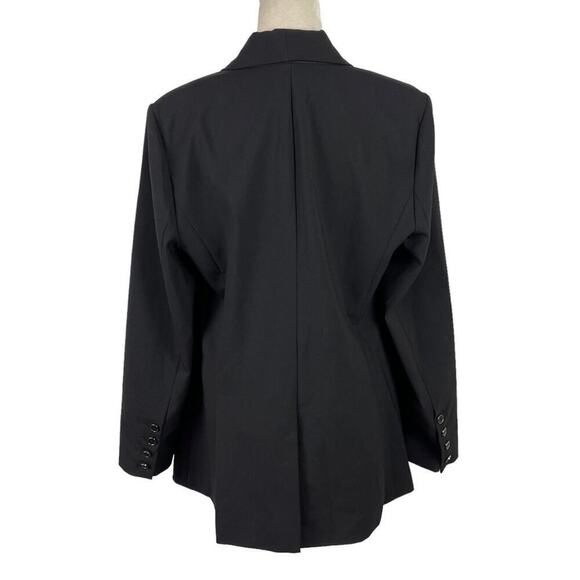 Universal Standard Rio Stretch Wool Formal Blazer Jacket Suit in Black XS 10-12 - Picture 11 of 16